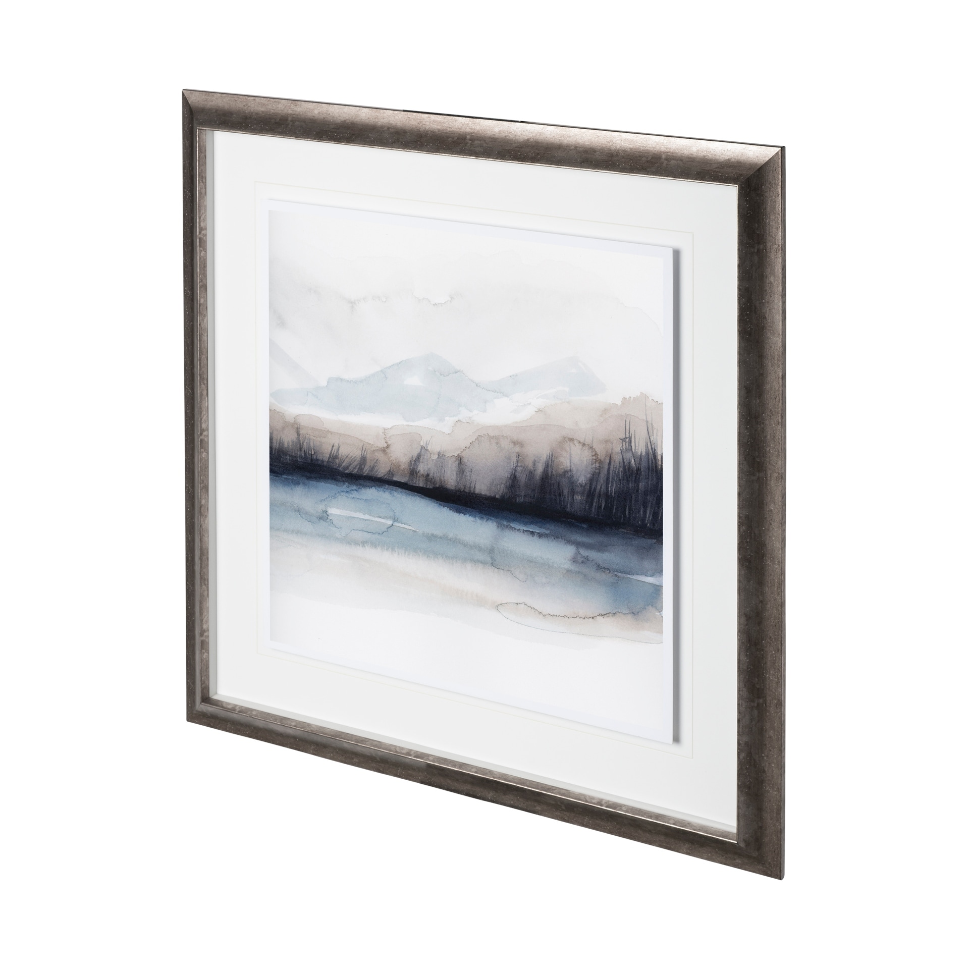 Mercana Horizon Shadow I by Grace Popp a Hand Embellished Textured Framed Art Print Matted under Glass