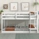 preview thumbnail 25 of 33, Twin Size Wood Loft Bed with Ladder and Fence for Kids, Boys and Girls White