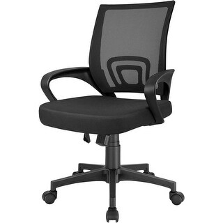 Furniwell Adjustable Mid Back Office Chair Mesh Swivel Desk - Bed Bath ...