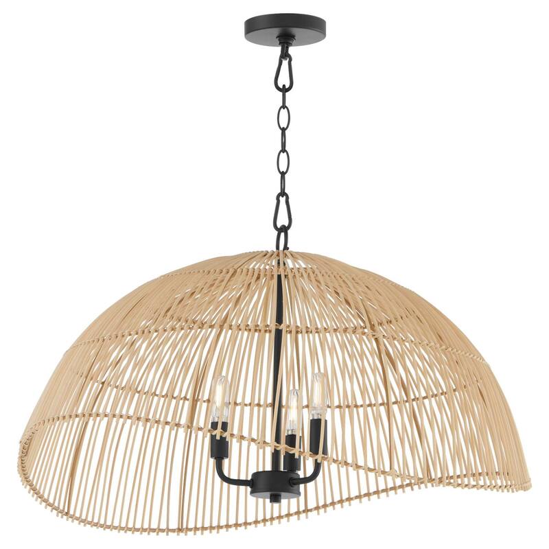 Quorum International 6903-3 Rattan 3 Light 27" Wide Pendant