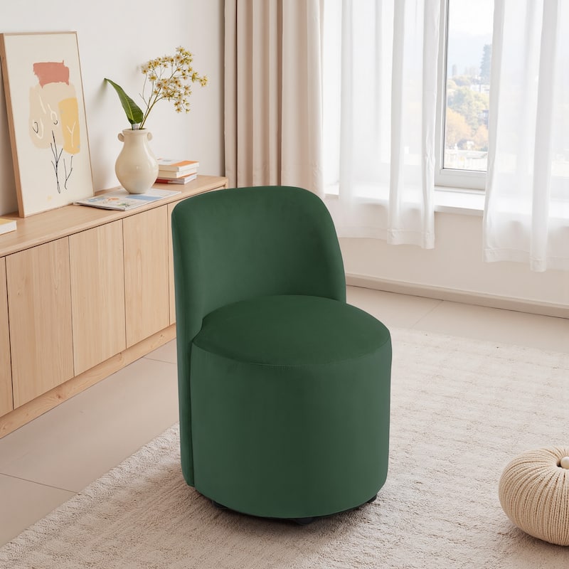 UIXE Luxury Upholstered Dining Chairs Dining Room Kitchen Side Chair - Green-Velet
