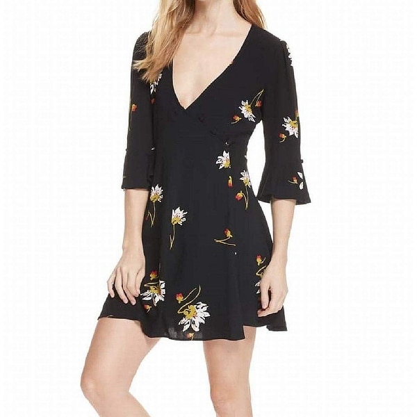 free people black flower dress