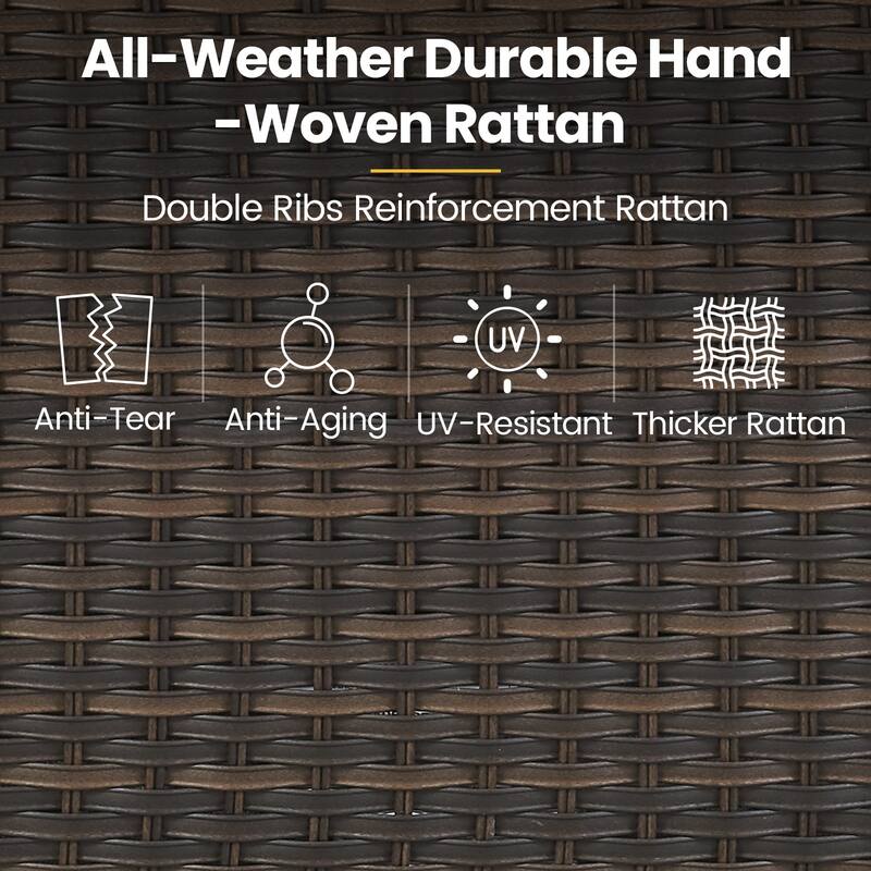 High Back Outdoor Swivel Patio Rattan Chairs