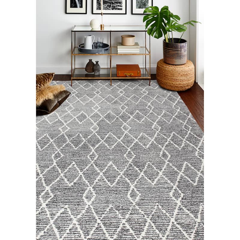 Bashian Eliezer Charcoal Contemporary Area Rug