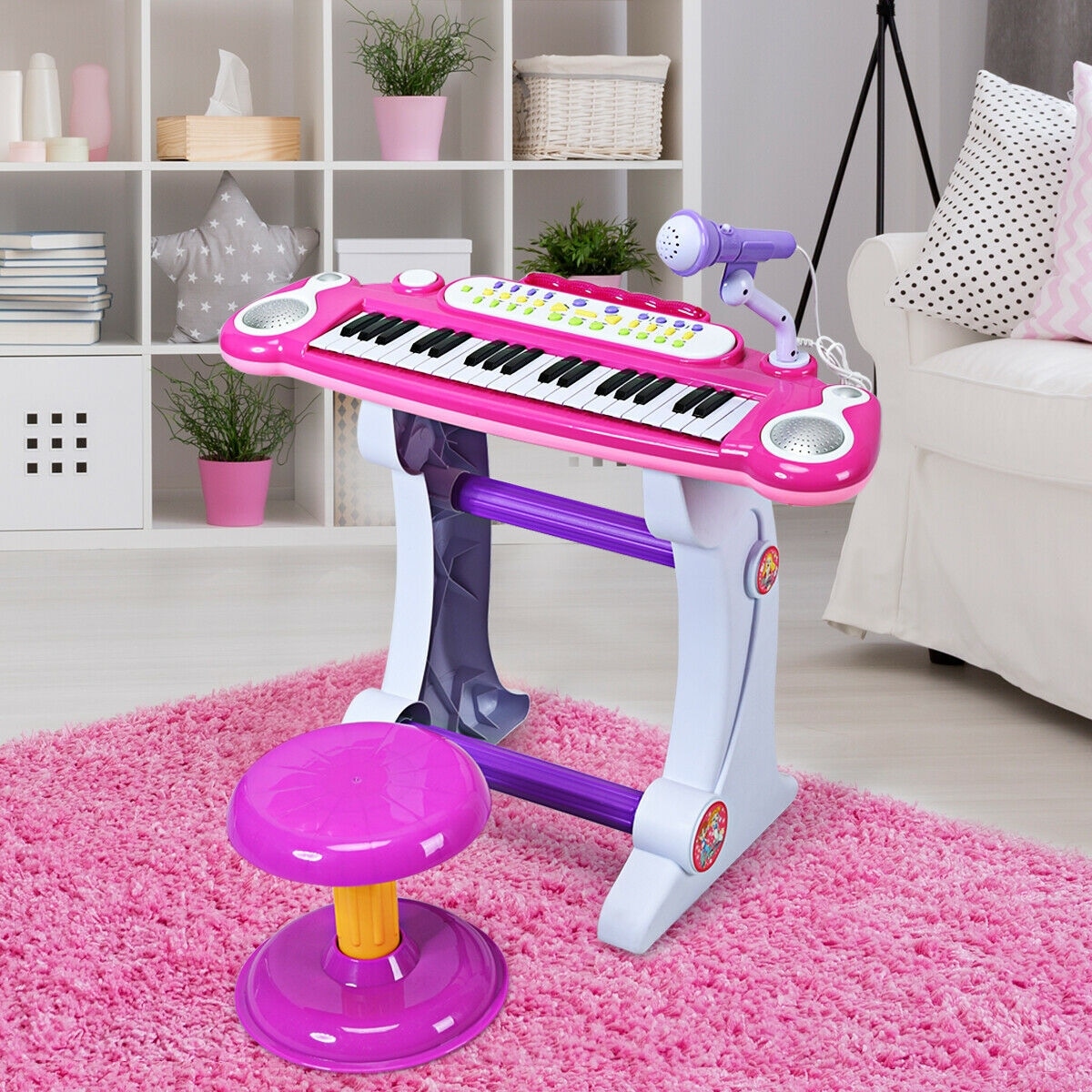pink childrens piano