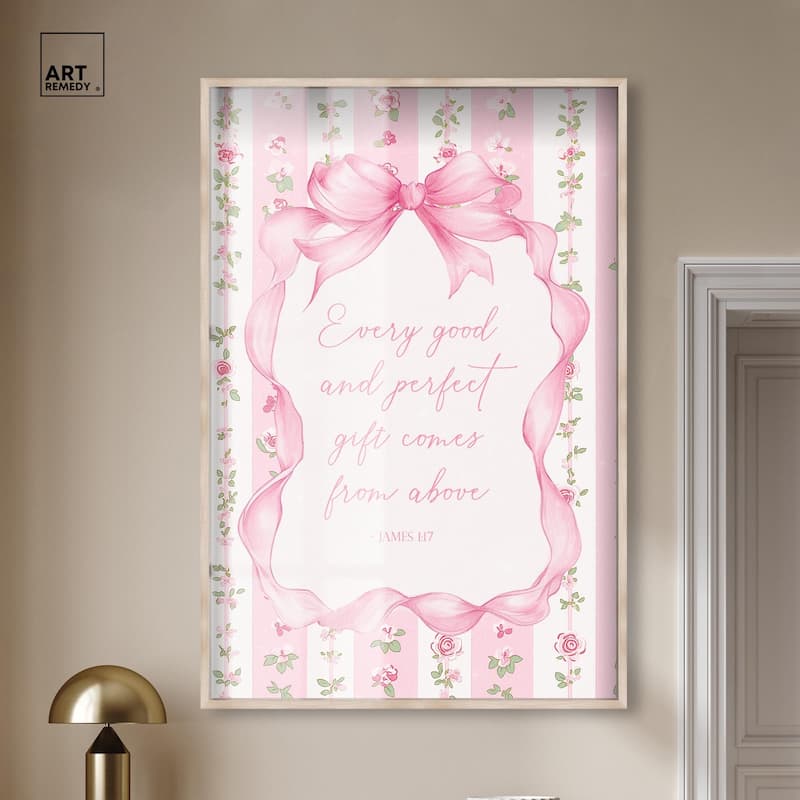 Good and Perfect Gift Bow Shadowbox by Art Remedy