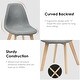 preview thumbnail 1 of 7, Costway Set Of 4 Dining Chair Fabric Cushion Seat Modern Mid Century W/Wood Legs Grey