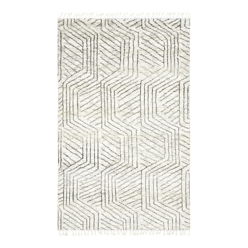 Overton Handmade Boho Geometric Area Rug