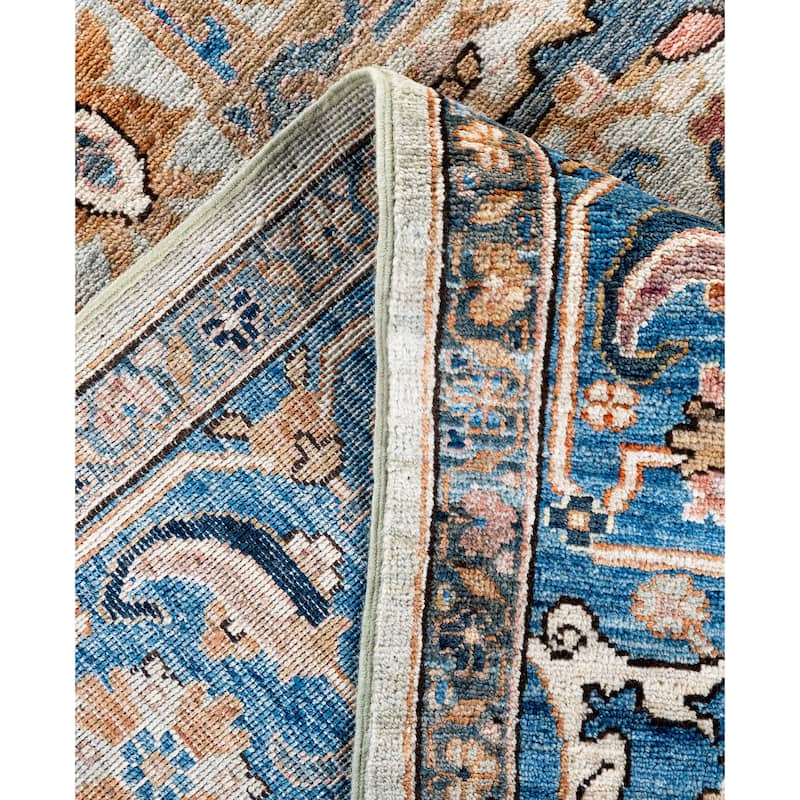 Serapi One-of-a-Kind Hand-Knotted Area Rug - Gray - 8' 0" x 9' 9"
