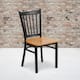 Option natural wood seat/black metal frame