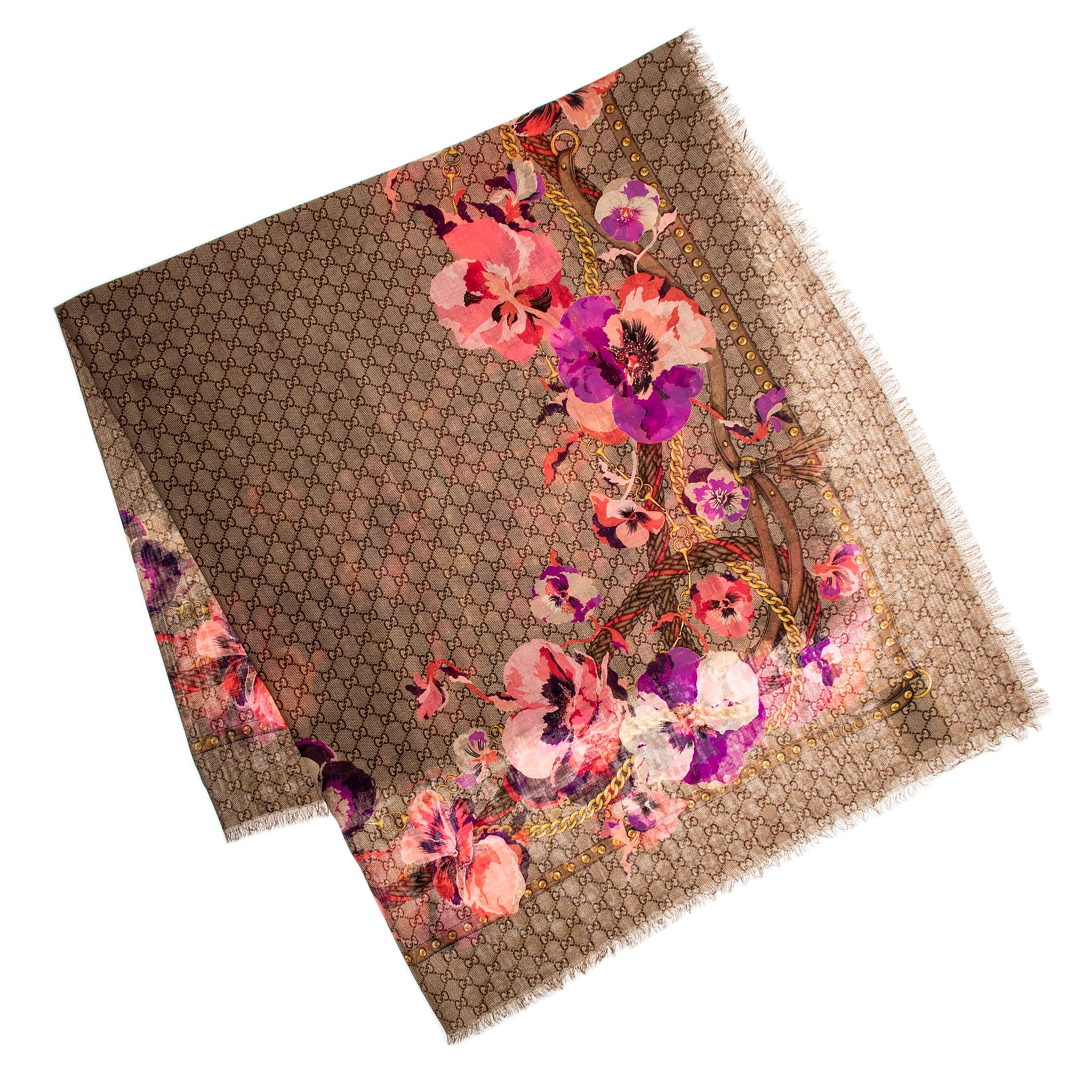 Gucci Floral Print Wool Scarf - Bed Bath & Beyond - 42733629