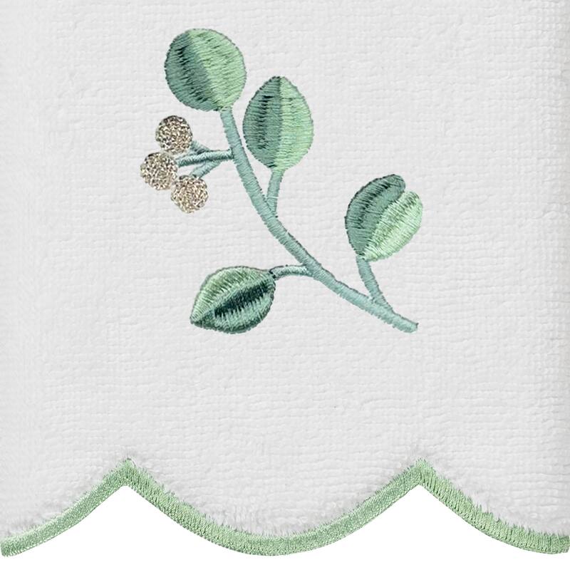 Authentic Hotel and Spa 100% Turkish Cotton WILD BRANCH Scallop Embellished Towel Collection