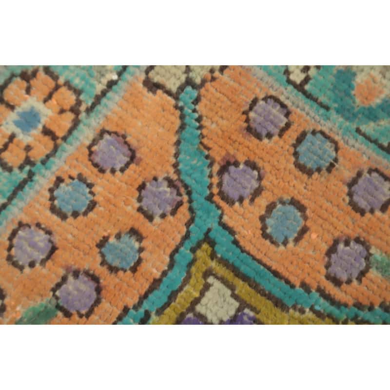 Hand Knotted Oriental 100% Wool Carpet Traditional Floral Oranges & Rust Tabriz Area Rug - 9' 1'' X 6' 4''
