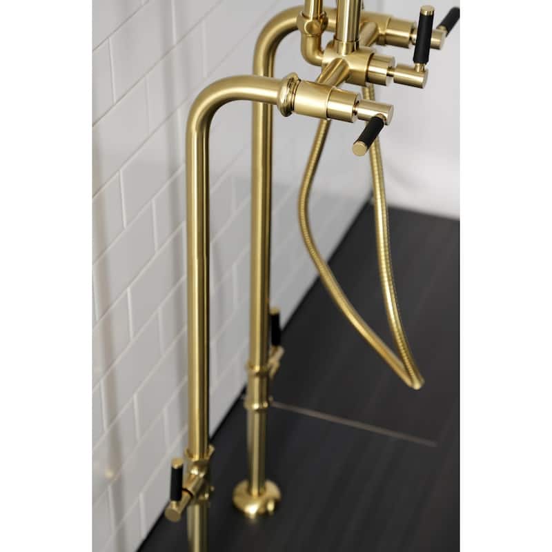 Kingston Brass Concord Floor Mounted Tub Filler with Built-In Diverter