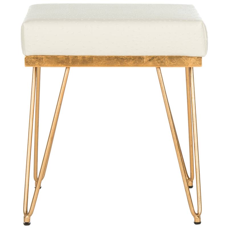SAFAVIEH Wilke Mid-Century Square Bench - 16" x 16" x 17.8" - 16Wx16Dx18H