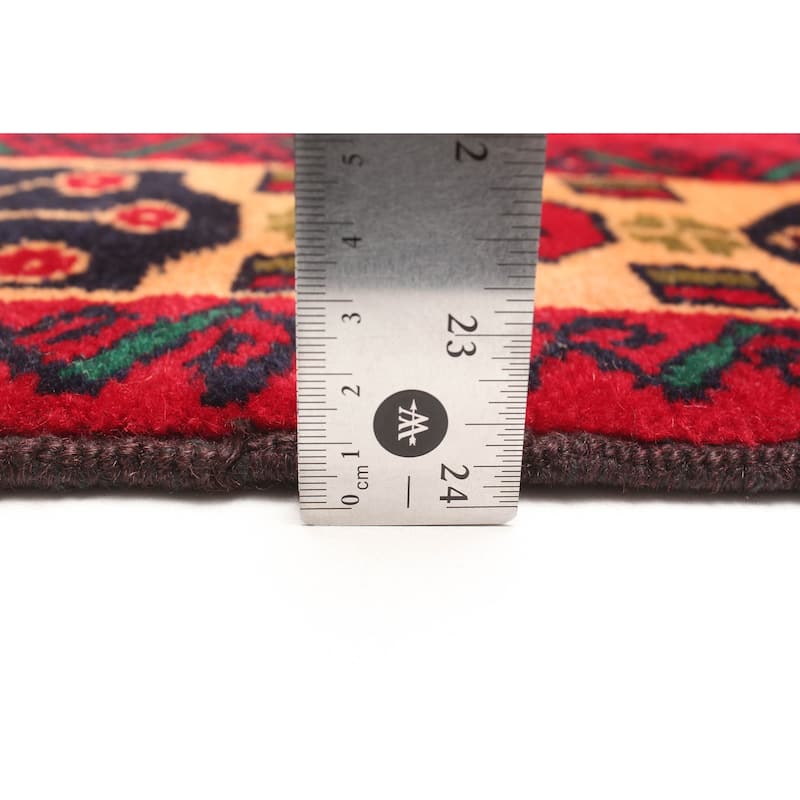 ECARPETGALLERY Hand-knotted Teimani Red Wool Rug - 3'5 x 6'6