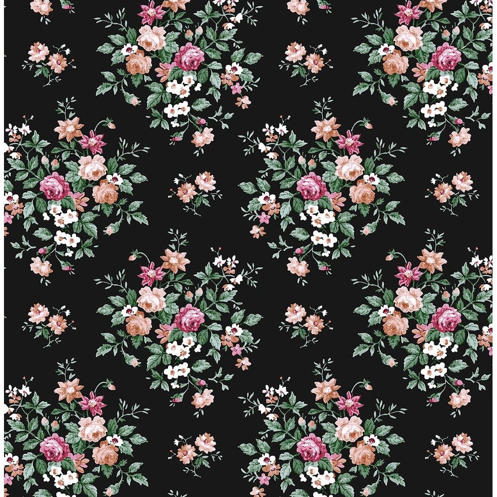 NextWall Floral Bunches Peel and Stick Wallpaper