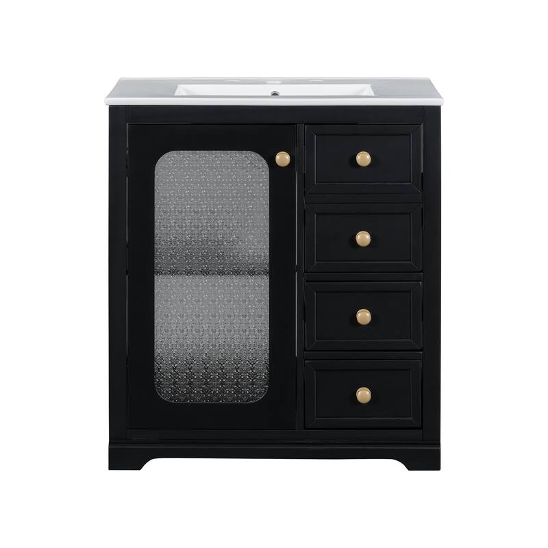 Bathroom Vanity With Glass Door