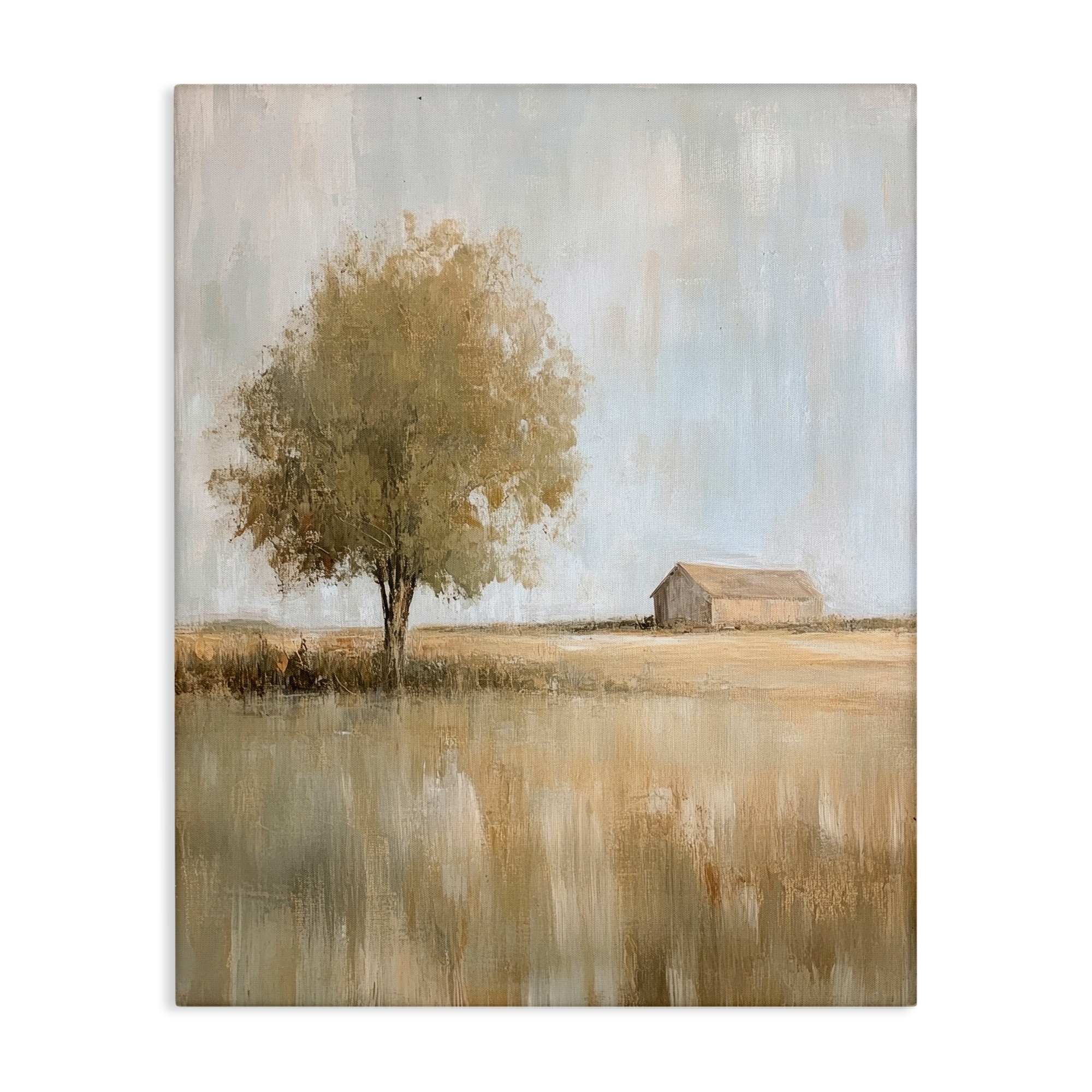 Stupell Distant Barn and Lone Tree Canvas Wall Art Design By Petal Prints Design