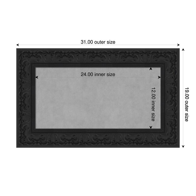 Amanti Art Luxe Black Framed - 31 x 19 in - Luxe Black