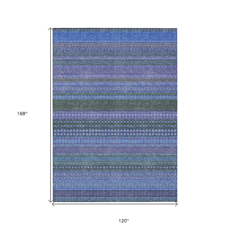 Taro Stripe Weather Resistant Timeless Fusion Runner Outdoor Rug