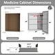 preview thumbnail 14 of 37, Artemis Aluminum Recessed/Surface Mount Bathroom Medicine Cabinet with Mirror and Lights, Dimmable, Anti-Fog, Adjustable Shelf