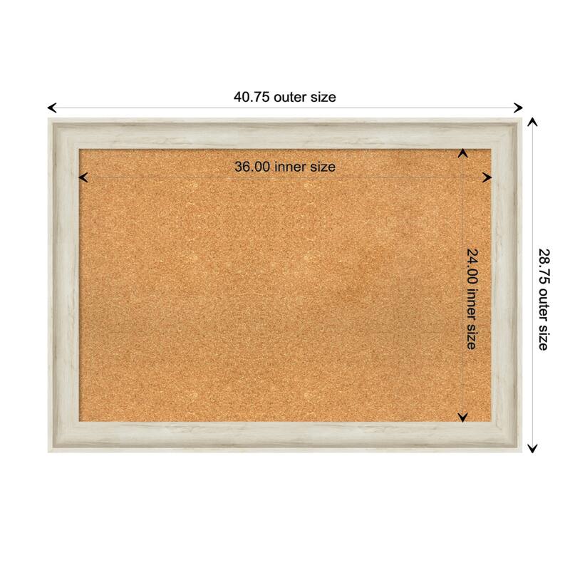 Regal Birch Cream Framed Cork Bulletin Memo Board