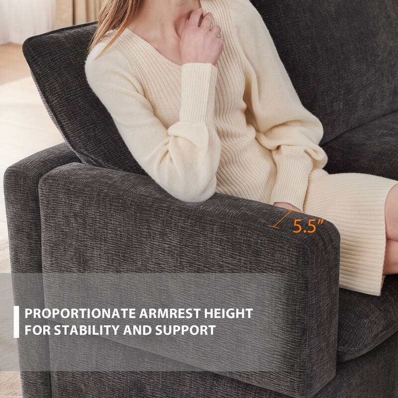 Modern Modular Sectional Sofa with Reconfigurable Chenille Seating and Foam Cushions for Versatile Home Living Spaces