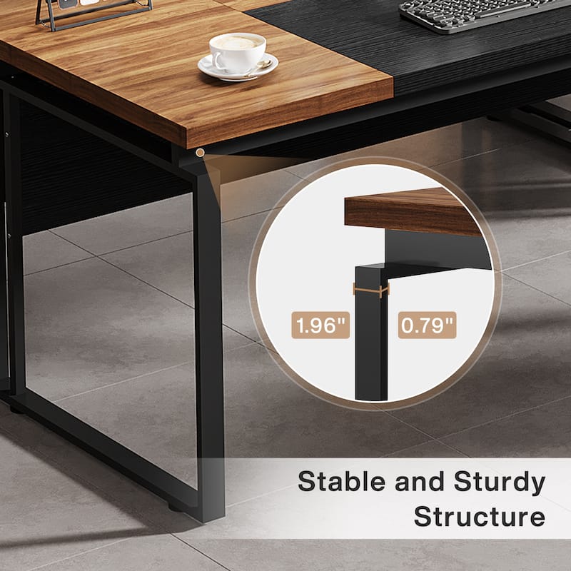 63 Inch Computer Desk Home Office Desk for Workstation (Only Table)