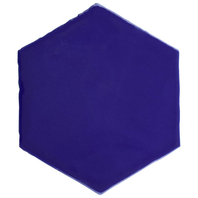 Merola Tile Viva Hex Azul 5-7/8" x 6-3/4" Ceramic Wall Tile