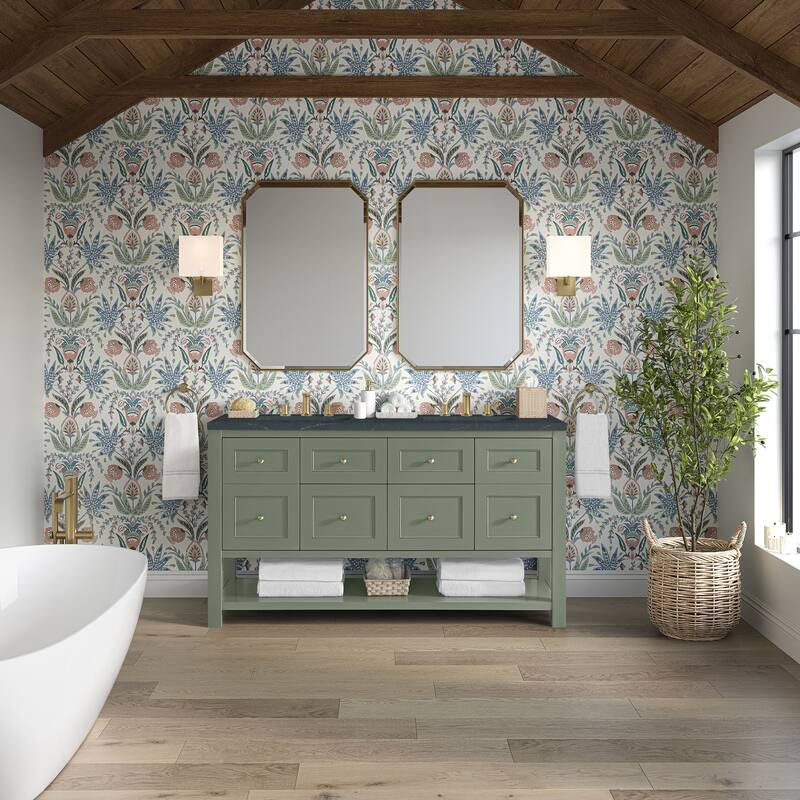 Breckenridge 60" Double Vanity, Smokey Celadon - 60D