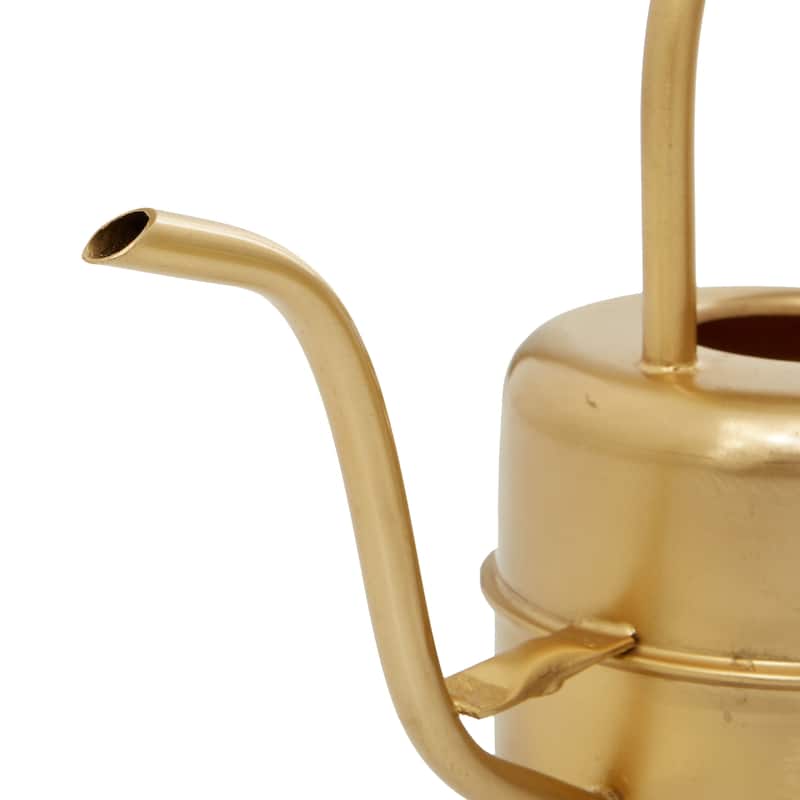 Gold Metal Watering Can Planter (Set of 2)