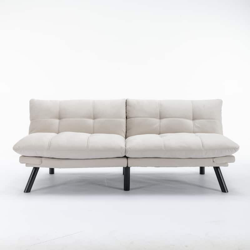 Folding Sofa Bed - Modern 2-Seater with Smooth Upholstery