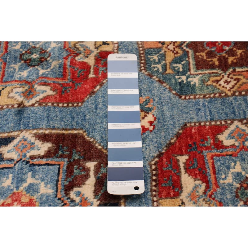 ECARPETGALLERY Hand-knotted Uzbek Ghazni Blue Wool Rug - 4'0 x 6'0