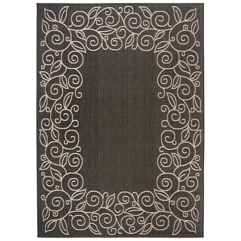SAFAVIEH Courtyard Bobbye Scroll Indoor/ Outdoor Waterproof Patio Backyard Rug