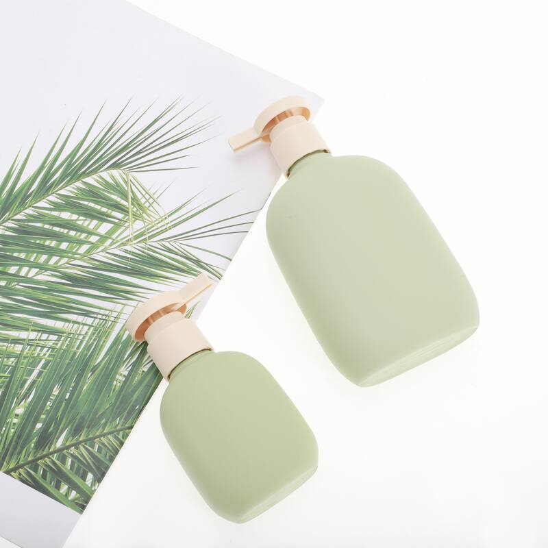 Pressure Pump Flat Soap Dispenser for Bathroom 1 Pc - Green