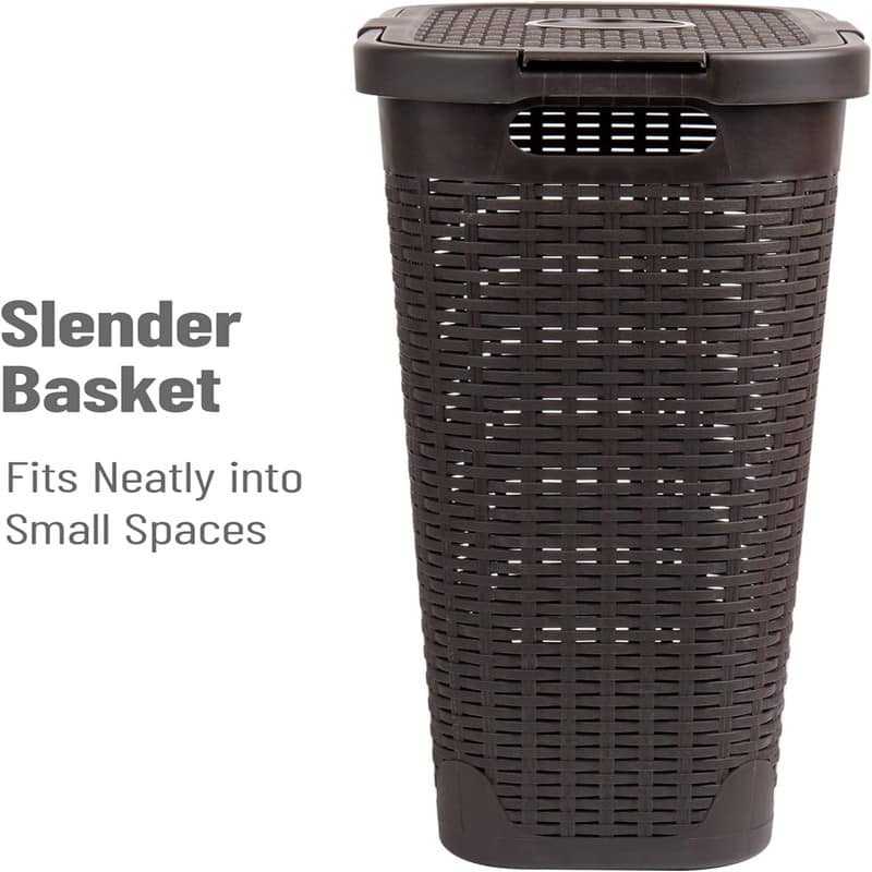 40L Slim Laundry Hamper Clothes Basket - 18"L x 10.4"W x 23.5"H