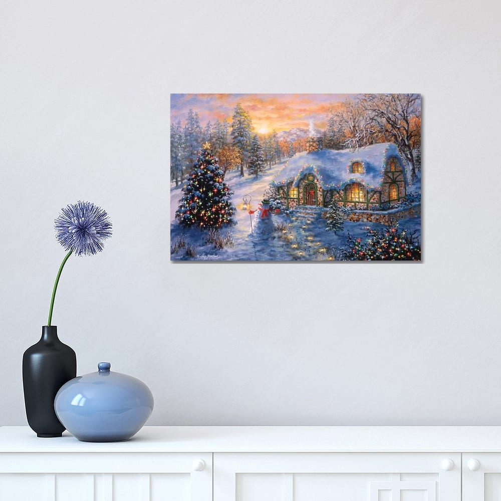 iCanvas "Christmas Cottage I" by Nicky Boehme Canvas Print