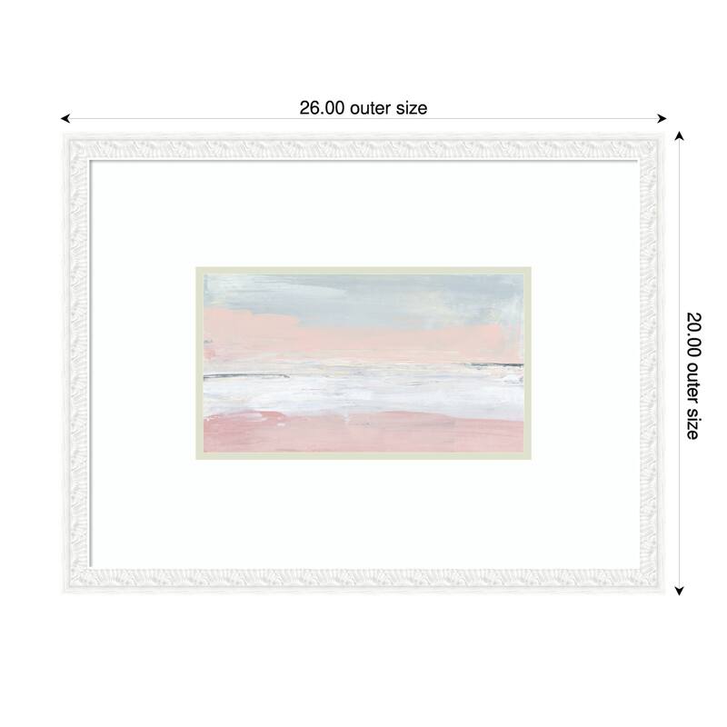 Peaceful Pastel Horizon by Julia Contacessi Wood Framed Wall Art Print - 26 x 20 in