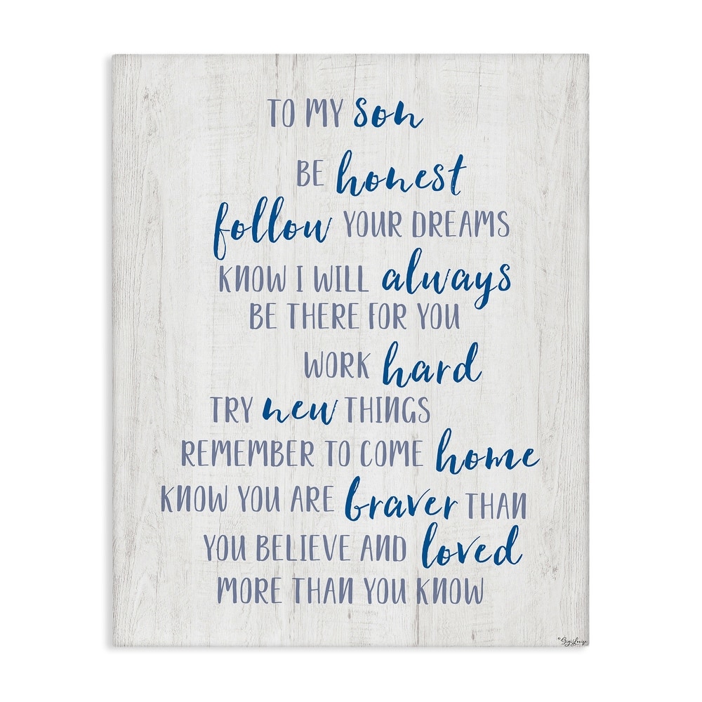 Stupell To My Son Positive Parent Canvas Wall Art Design By Gigi Louise