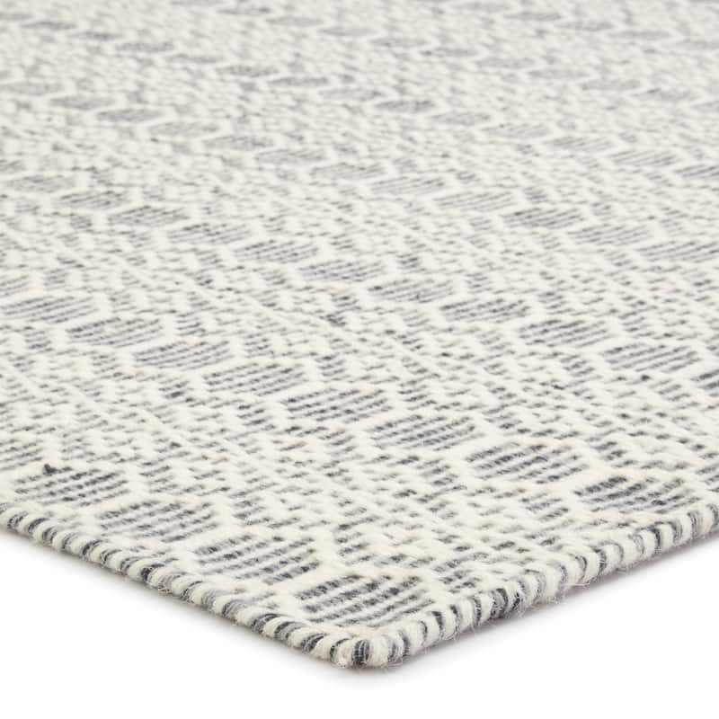 Railay Handmade Trellis White/ Grey Area Rug