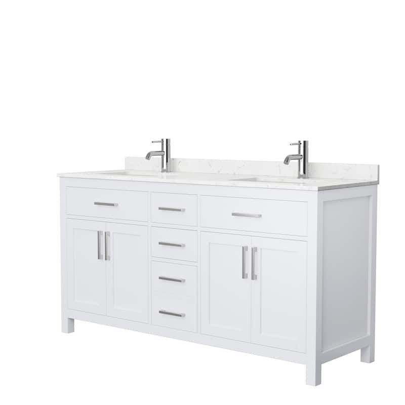 Beckett 66 Inch Double Vanity, Cultured Marble Top