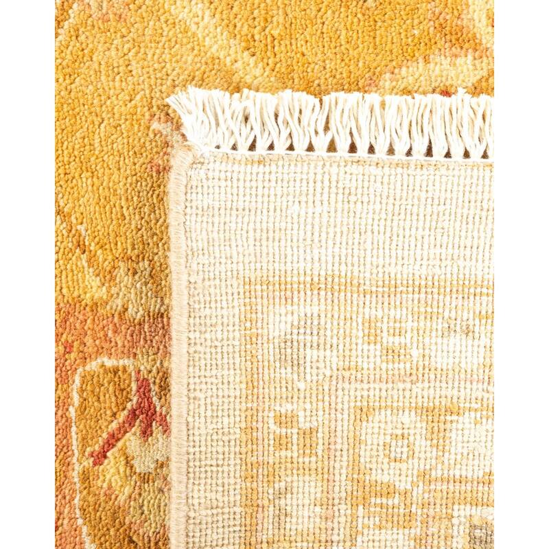 Overton Hand Knotted Wool Vintage Inspired Modern Contemporary Eclectic Ivory Area Rug - 8' 4" x 10' 4"