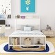 preview thumbnail 22 of 63, Platform bed with LED lights and USB port White - Full