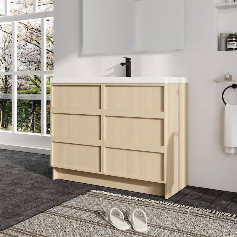 Malwee 36"/42"/48" FreeStanding Bathroom Vanity with Sink - 42.1"×19.7"×35.3"