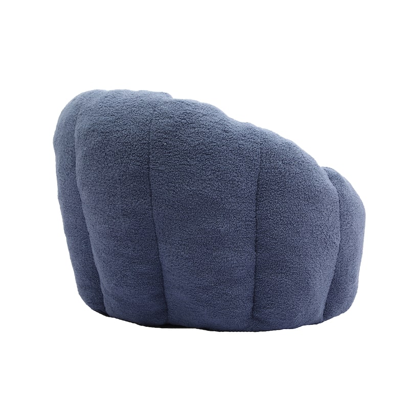 Comfortable Bean Bag Chair Light Blue Sofa Chair with Armrests, Leisure Chair Lounge Chair Upholstered Chair
