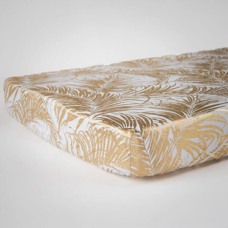 Rizzy Home Tropical Leaf Cotton Fitted Cribsheet - 28" X 52"
