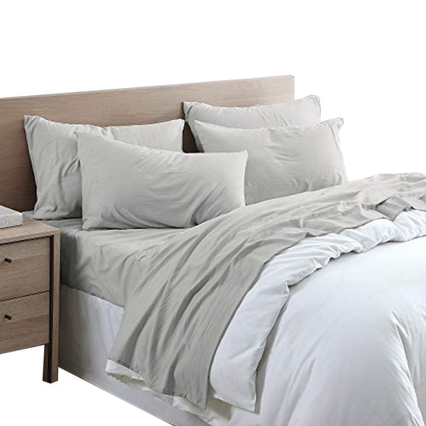 6 Piece California King Size Microfiber Fabric Sheet Set with