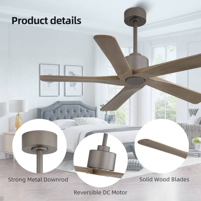 MLiAN 48in 5-Blade Indoor Ceiling Fan with Remote