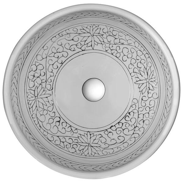 Cadence Series Vessel Sink in Decor White Cadence Series Vessel Sink in Decor White